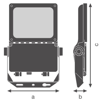 FLOODLIGHT FLEX DALI ASYMMETRIC 55 X 120 40W 840 A55X120 WAL