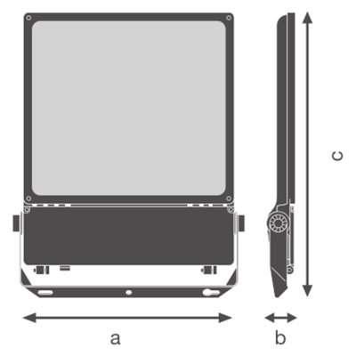 FLOODLIGHT FLEX DALI ASYMMETRIC 55 X 120 450W 830 A55X120 WAL