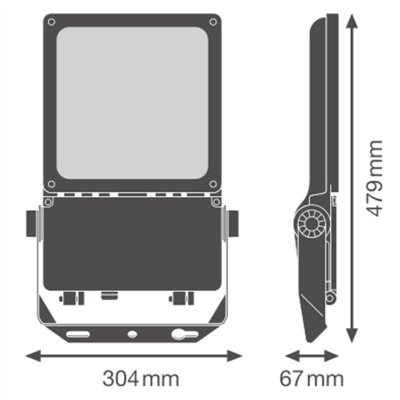 FLOODLIGHT FLEX DALI ASYMMETRIC 55 X 120 80W 822 A55X120 WAL
