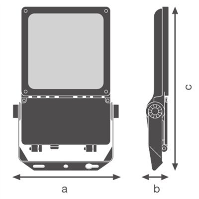 FLOODLIGHT FLEX DALI ASYMMETRIC 55 X 120 80W 840 A55X120 WAL