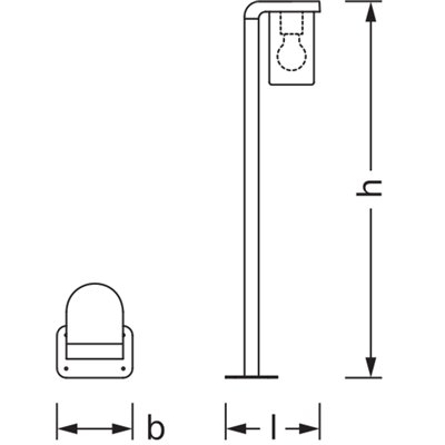 ENDURA® CLASSIC CASCADE 80cm Post E27 Clear