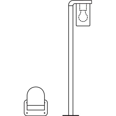 ENDURA® CLASSIC CASCADE 80cm Post E27 Amber