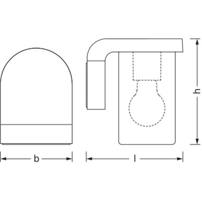 ENDURA® CLASSIC CASCADE Wall E27 Amber