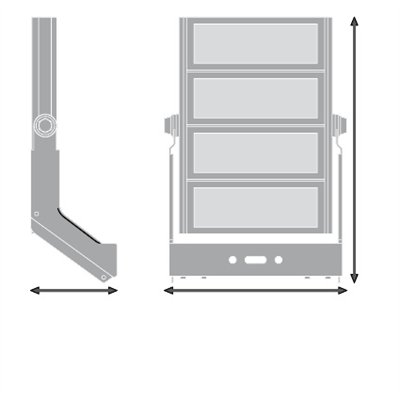 FLOODLIGHT MAX 1200W LUMINAIRE HEAD 757 SYM 60 WAL