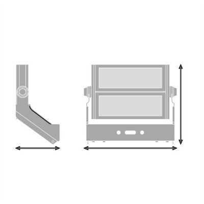 FLOODLIGHT MAX 600W LUMINAIRE HEAD 757 SYM 30 WAL