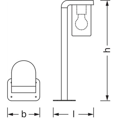 ENDURA® CLASSIC CASCADE 50cm Post E27 Clear