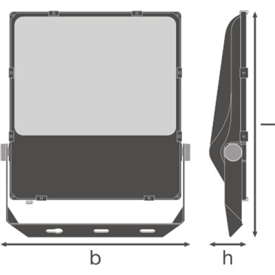 FLOODLIGHT PERFORMANCE SYM 60 290 W 4000 K BK