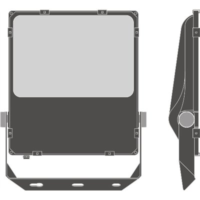 FLOODLIGHT PERFORMANCE SYM 60 200 W 3000 K BK