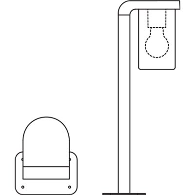 ENDURA® CLASSIC CASCADE 50cm Post E27 Clear