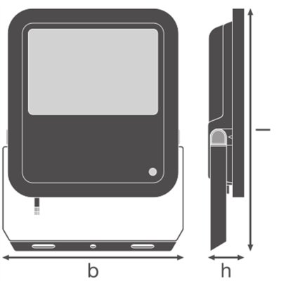 FLOODLIGHT PHOTOCELL 100 69W 840 10KLM PS BK