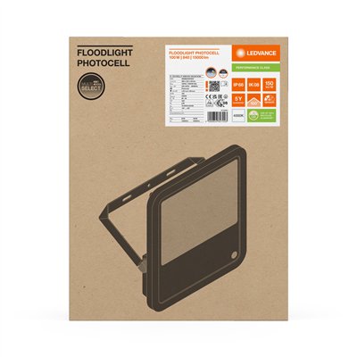 FLOODLIGHT PHOTOCELL 150 100W 840 15KLM PS BK