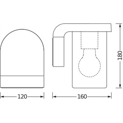 ENDURA® CLASSIC CASCADE Wall E27 Amber