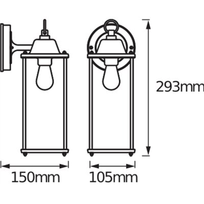 ENDURA® CLASSIC LANTERN Square M E27