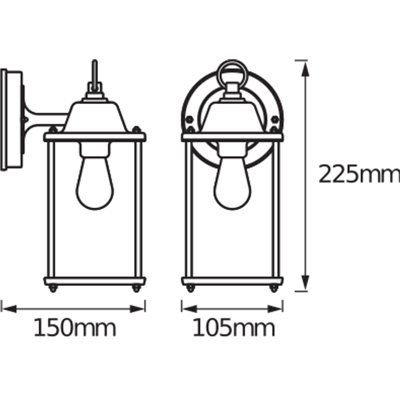 ENDURA® CLASSIC LANTERN Square S E27