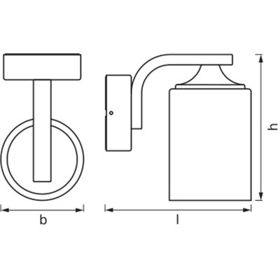 ENDURA® CLASSIC LANTERN CYLINDER Cylinder E27 Black