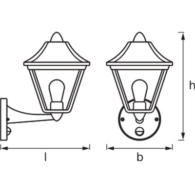 ENDURA® CLASSIC TRADITION ALU Up Sensor E27 Gold