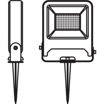 ENDURA® GARDEN FLOOD Spike 20W 3000K