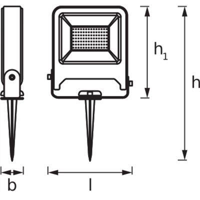 ENDURA® GARDEN FLOOD Spike 20W 3000K