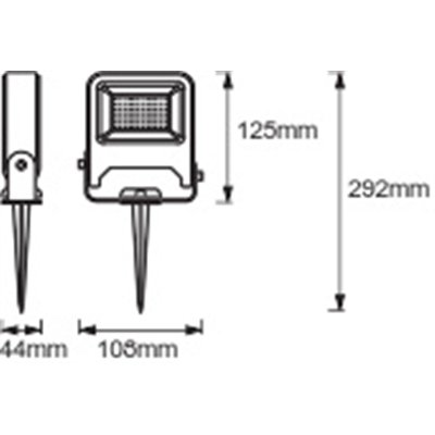 ENDURA® GARDEN FLOOD Spike 10W 3000K
