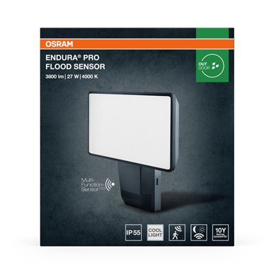 ENDURA® PRO FLOOD SENSOR 27W 4000K IP55 Dark Gray