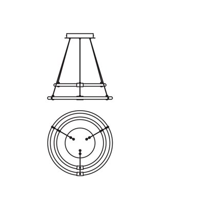 Decor Aura 2XPendant 21W 830 Click DIM