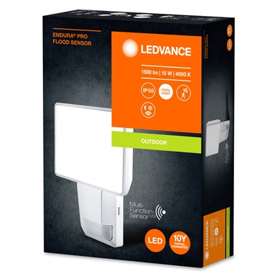 ENDURA® PRO FLOOD SENSOR 15W 4000K IP55 White