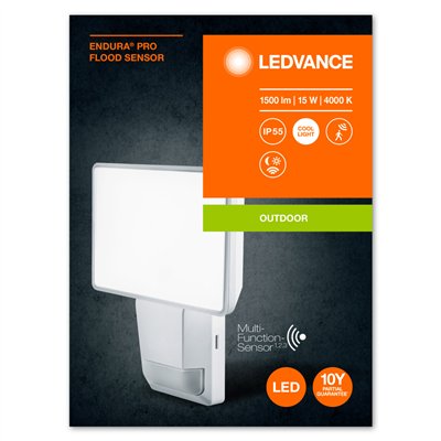 ENDURA® PRO FLOOD SENSOR 15W 4000K IP55 White