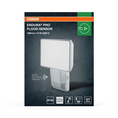 ENDURA® PRO FLOOD SENSOR 15W 4000K IP55 White