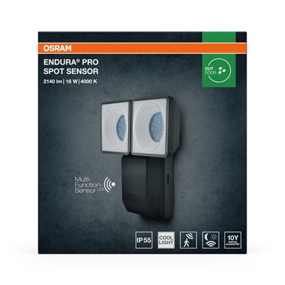 ENDURA® PRO SPOT SENSOR 16W 4000K IP55 Dark Gray