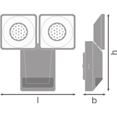 ENDURA® PRO SPOT SENSOR 16W 4000K IP55 Dark Gray