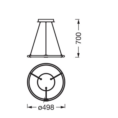 Decor Aura Pendant 18W 830 Click DIM