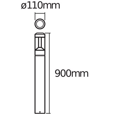 ENDURA® STYLE LANTERN MODERN Modern 90cm 12W