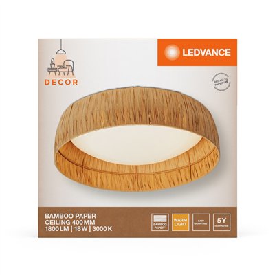 Decor Bamboo Paper Ceiling 400 18W 830 Brown