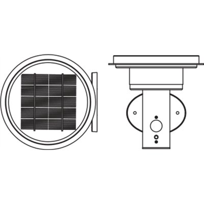 ENDURA® STYLE SOLAR DOUBLE CIRCLE Wall Sensor Double Circle 6W Black