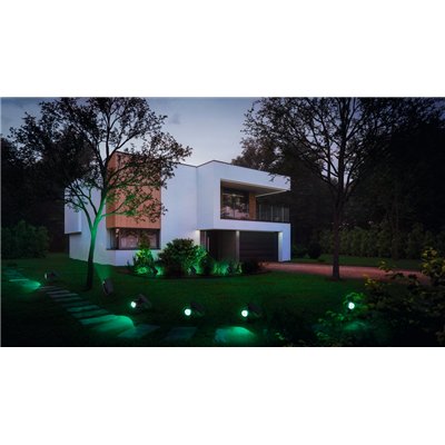 ENDURA® STYLE SOLAR DOUBLE CIRCLE Wall Sensor Double Circle 6W Stainless Steel