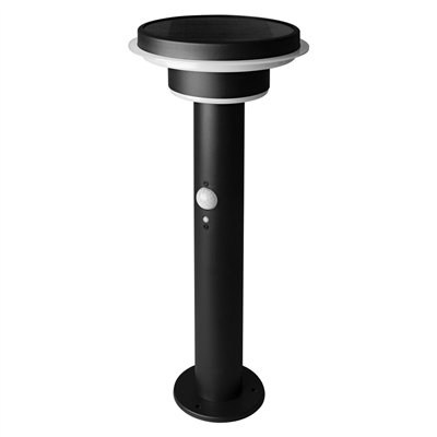 ENDURA® STYLE SOLAR DOUBLE CIRCLE 40cm Post Sensor Double Circle 6W Black