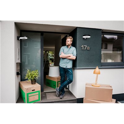 ENDURA® STYLE SOLAR SINGLE CIRCLE Wall Sensor Single Circle 6W Black