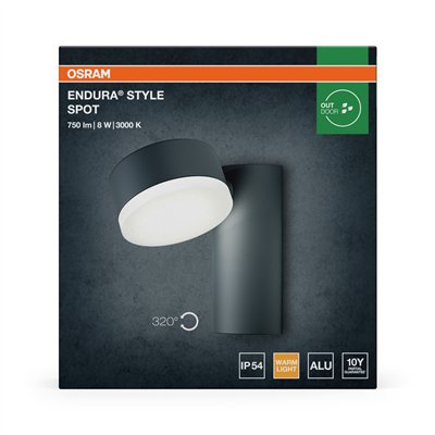 ENDURA® STYLE SPOT ROUND 8W Dark Gray