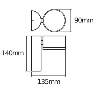 ENDURA® STYLE SPOT ROUND 8W Dark Gray