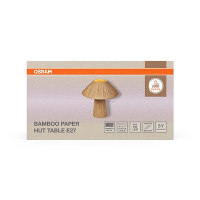 Decor Bamboo Paper Hut Table 1XE27 Brown