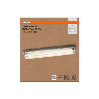 Essentials Damp Proof 2x7W 600mm 4000K