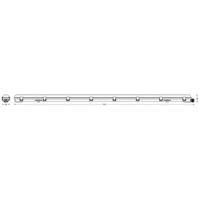 Essentials Damp Proof 1x19W 1500mm 840