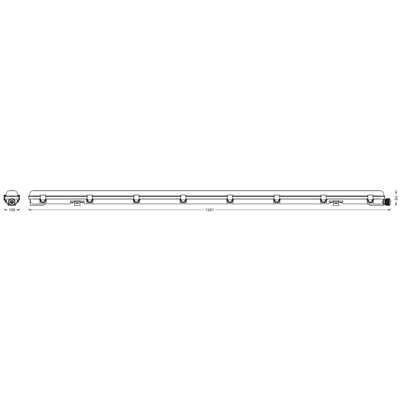 Essentials Damp Proof 2x19W 1500mm 840