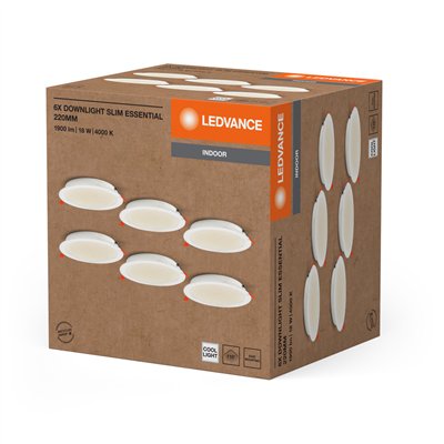 ESSENTIALS DOWNLIGHTS 18W 220mm 840 White