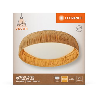 Decor Bamboo Paper Ceiling 500 28W 830 Brown