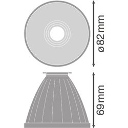 TRACKLIGHT SPOT REFLECTOR D95 FL