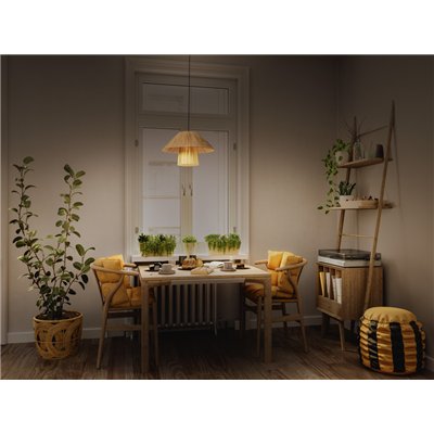 Decor Bamboo Paper Hut Pendant 400 E27 Brown