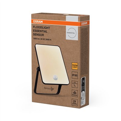 Essentials Floodlights Sensor 20W 3000K