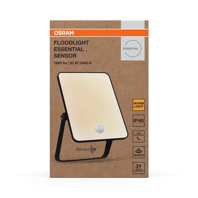 Essentials Floodlights Sensor 20W 3000K