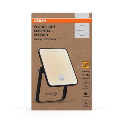 Essentials Floodlights Sensor 10W 3000K